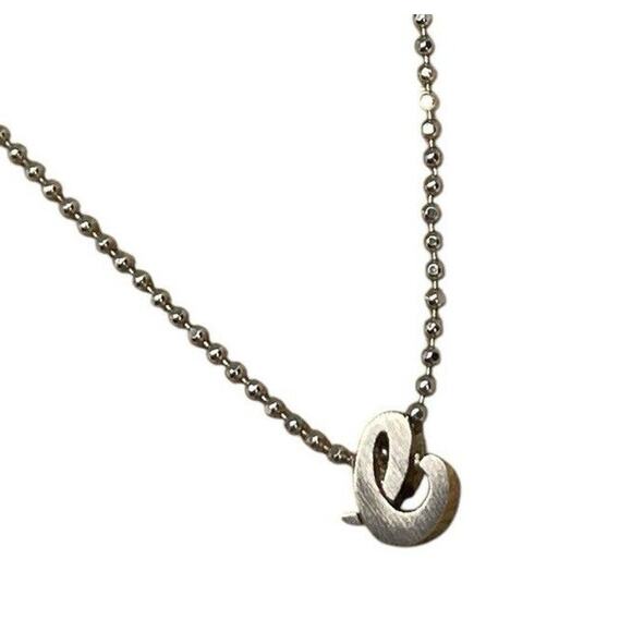 Alex Woo Sterling Silver ‘E’ Initial Pendant Necklace NY Designer Luxury Fashion - Picture 9 of 11